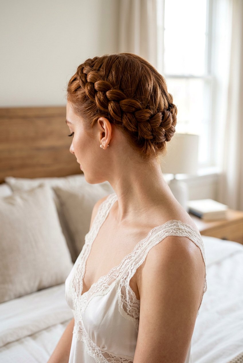Crown Braid - 20 bedtime braid hairstyles for waves - 20 bedtime braid hairstyles for waves