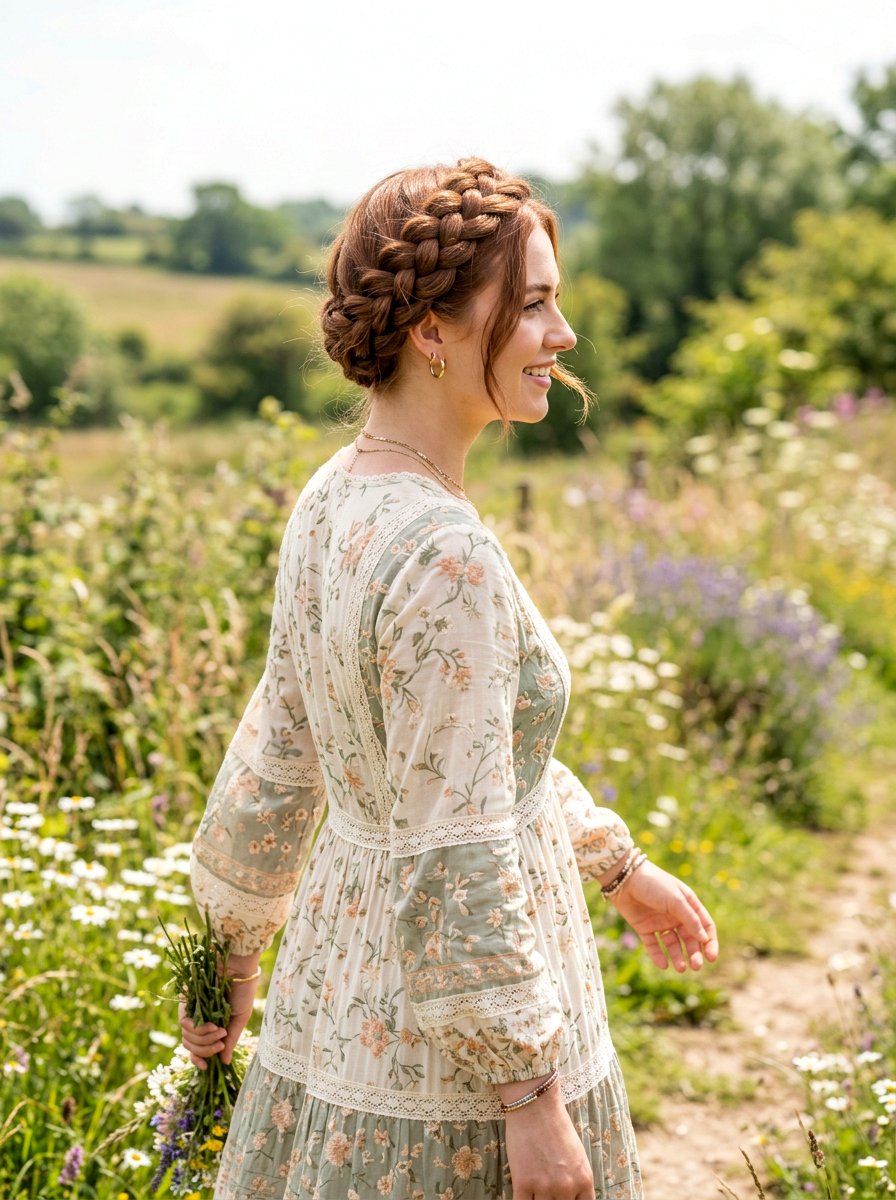 Crown Braid - 20 vacation hairstyle for humid weather - 20 vacation hairstyle for humid weather