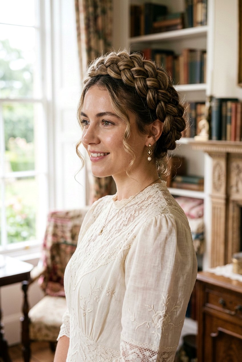 Crown Braid - 20 school hairstyle for long thick hair - 20 school hairstyle for long thick hair