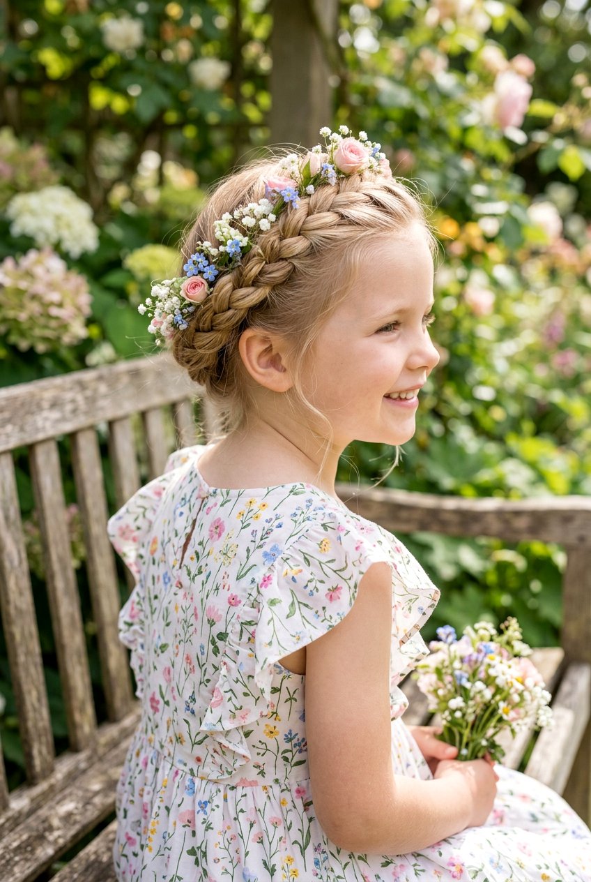 Crown Braid For Little Girl - 20 little girls party hairstyle with braids - 20 little girls party hairstyle with braids
