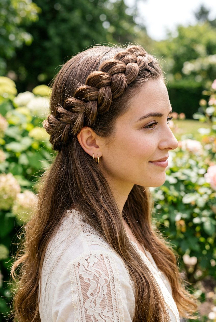 Crown Braid For Long Hair - 20 easy hairstyles for long hair - 20 easy hairstyles for long hair