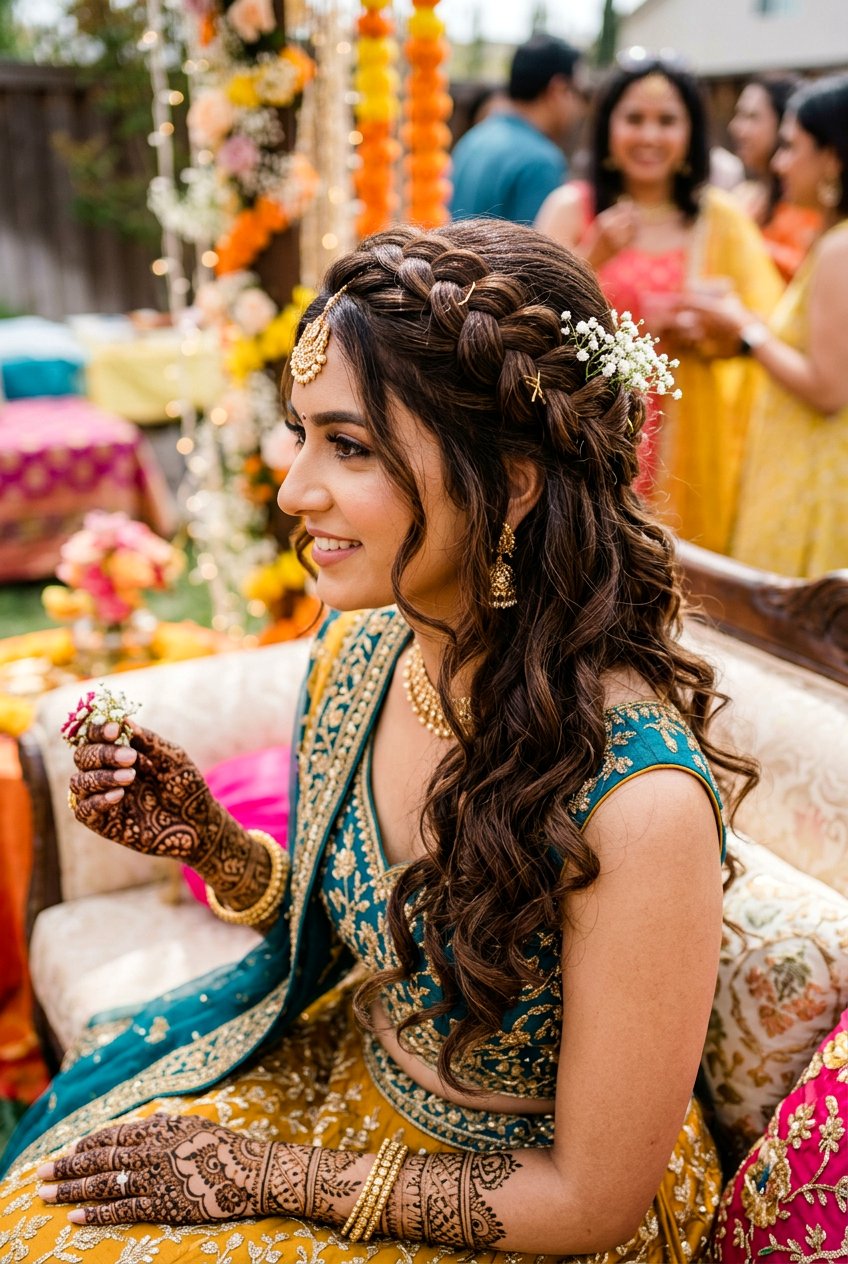 20 Intricate Mehndi Braid Hairstyles for Your Bridal Look