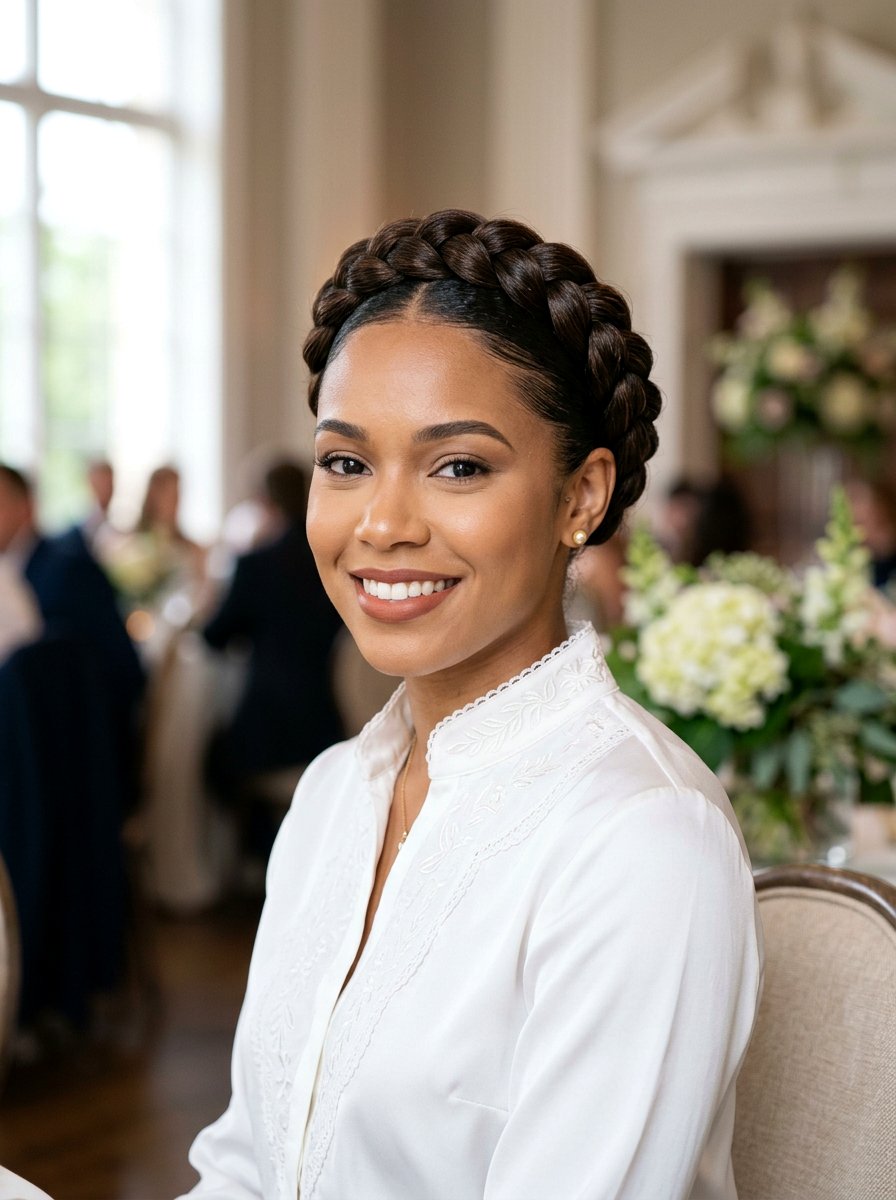 Crown Braid For Natural Hair - 20 interview hairstyle for curly natural hair - 20 interview hairstyle for curly natural hair