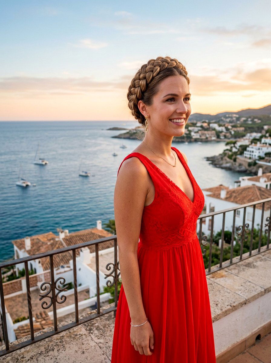 Crown Braid For Seaside Holiday - 20 resort braid hairstyle - 20 resort braid hairstyle