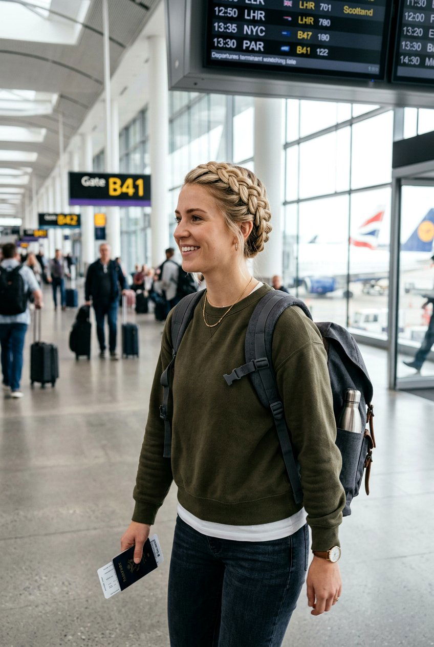 Crown Braid For Travel Days - 20 vacation braids hairstyles - 20 vacation braids hairstyles