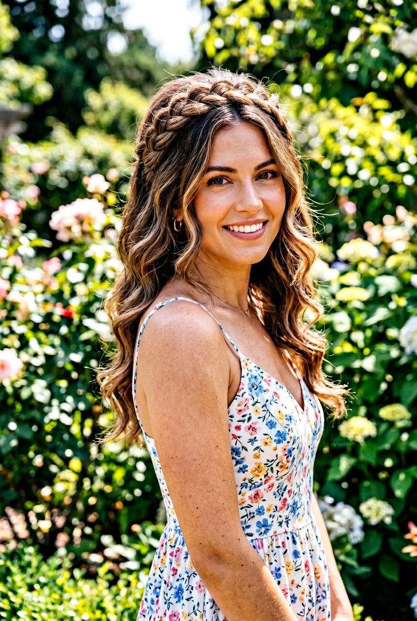 Crown Braid Lift - 20 overnight braid curls for medium hair - 20 overnight braid curls for medium hair