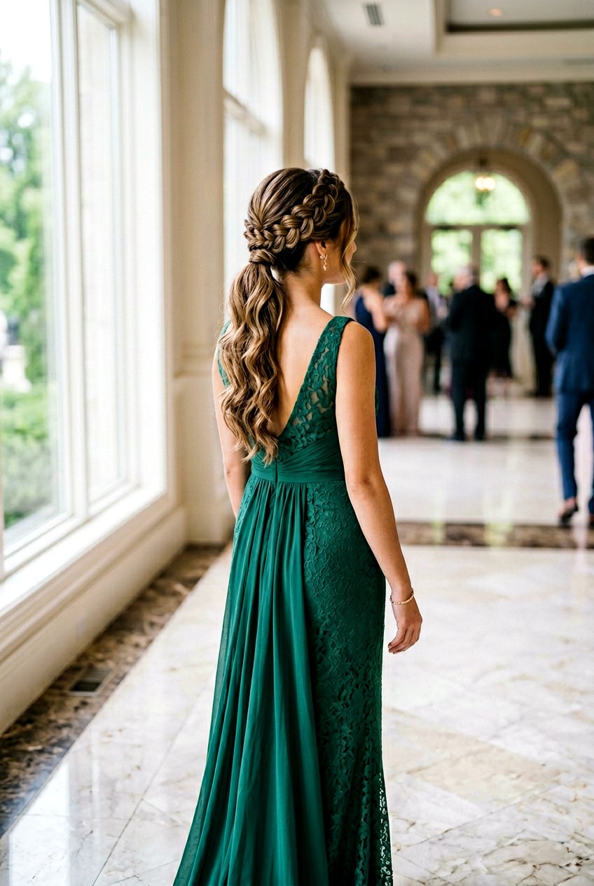 Crown Braid Ponytail With Soft Waves - 20 cocktail ponytail with soft waves - 20 cocktail ponytail with soft waves