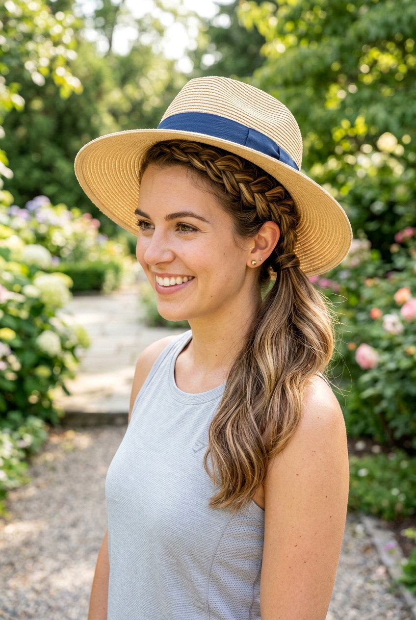 Crown Braid Ponytail - 20 hiking ponytail with braid