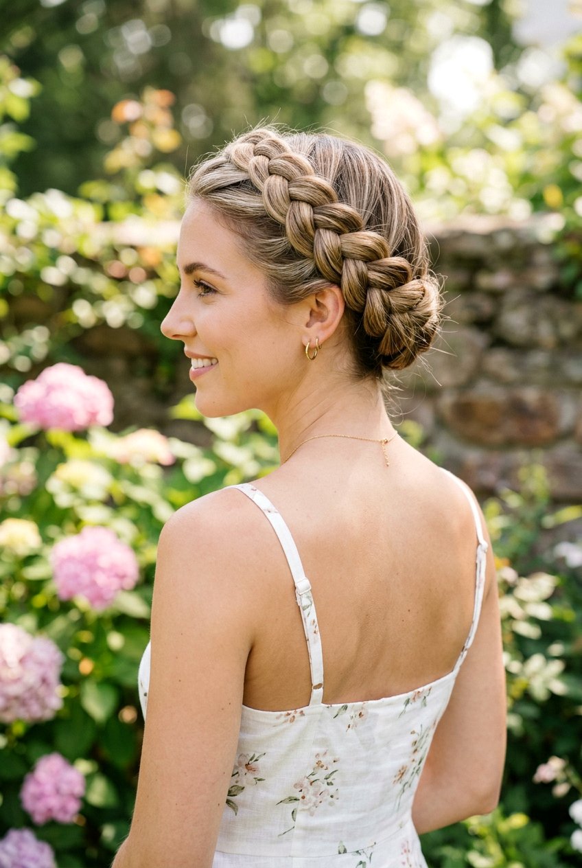 Crown Braid Updo For Humid Days - 20 anti humidity updo hairstyles - 20 anti humidity updo hairstyles
