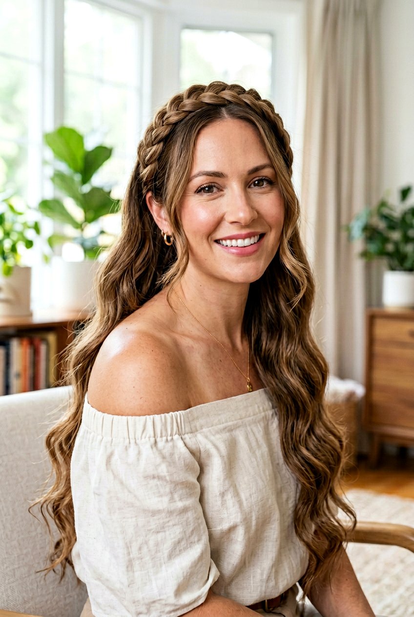 Crown Braid Waves - 20 country concert waves hairstyle - 20 country concert waves hairstyle