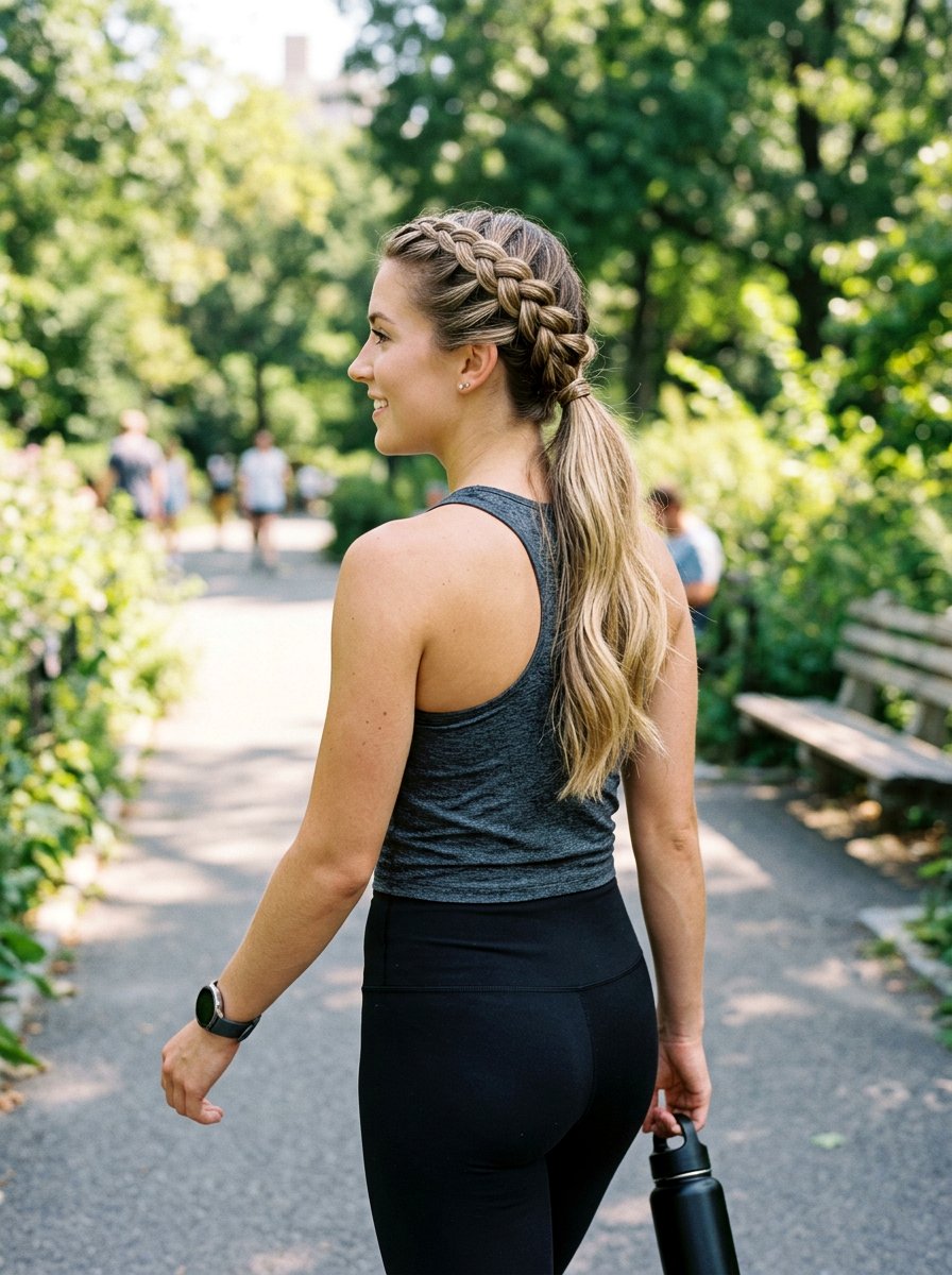 Crown Braid With Ponytail - 20 running braid ponytail - 20 running braid ponytail