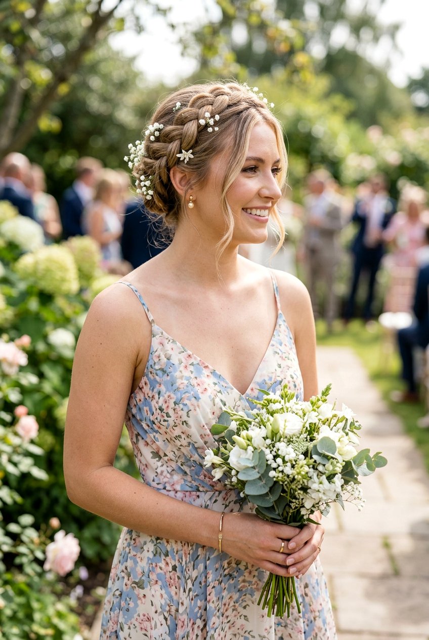 Crown Braid for Bridesmaids - 20 bridesmaid hairstyles with braids - 20 bridesmaid hairstyles with braids