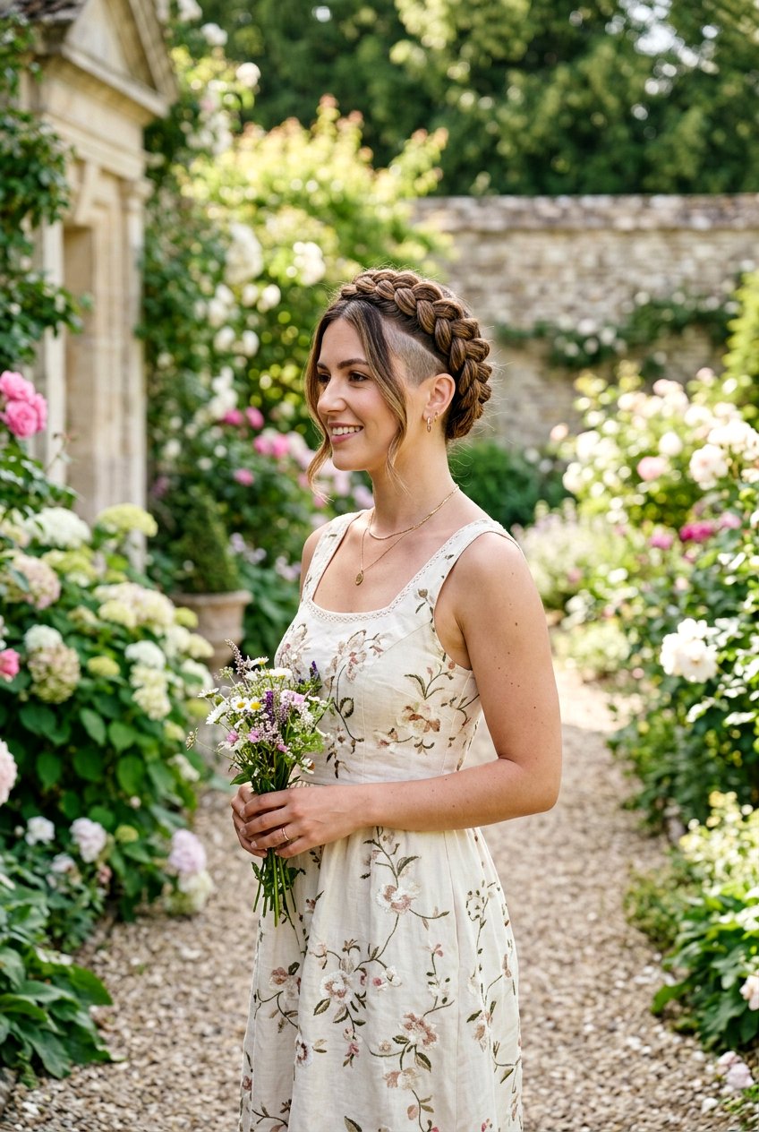 Crown Braid with Side Shave - 20 braided side shave hairstyle - 20 braided side shave hairstyle