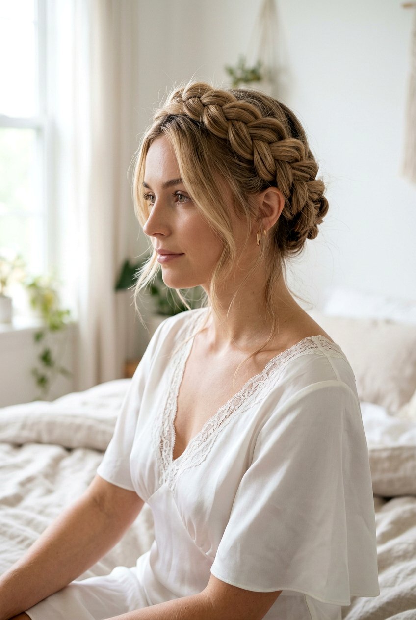 Crown Braid - 20 bedtime braid for long layers - 20 bedtime braid for long layers
