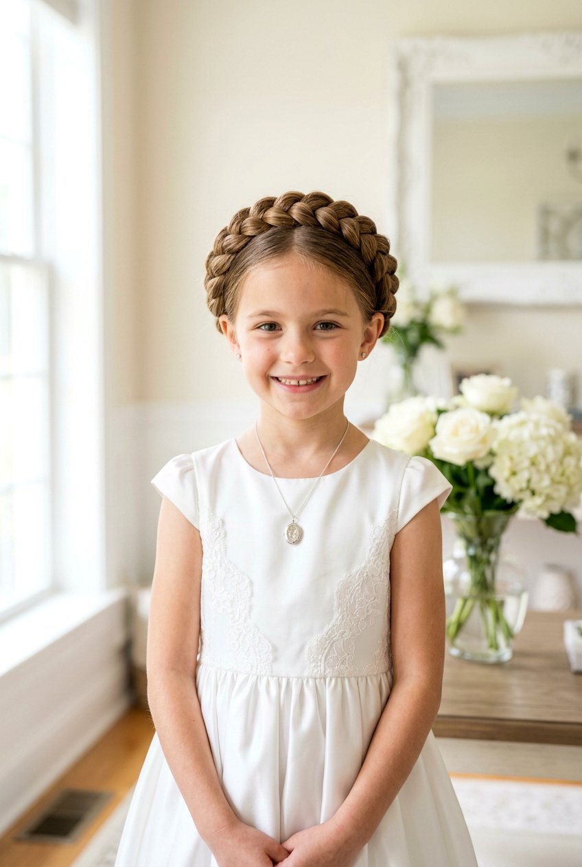 Crown Braids - 20 easy braid styles for little girls - 20 easy braid styles for little girls