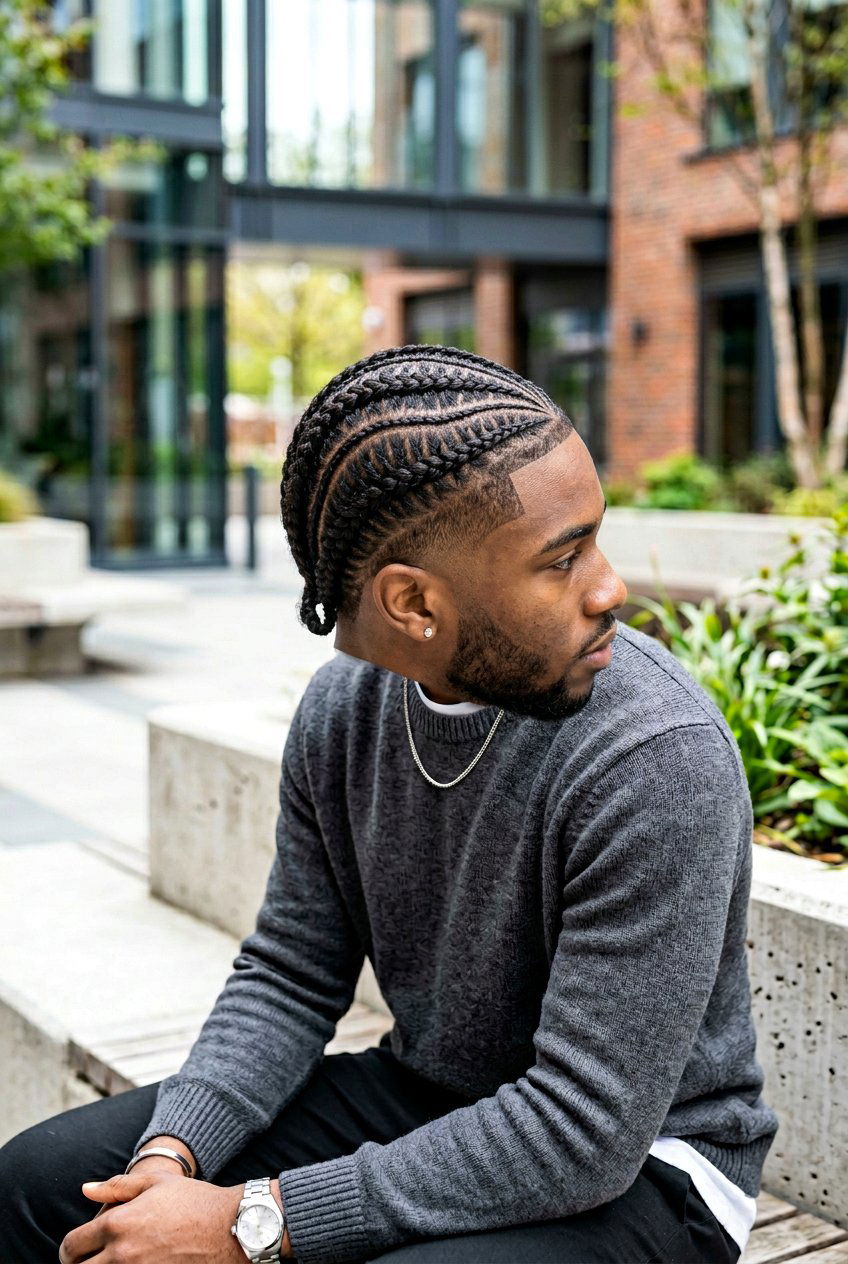 Crown Cornrows - 20 cornrows with taper fade men - 20 cornrows with taper fade men