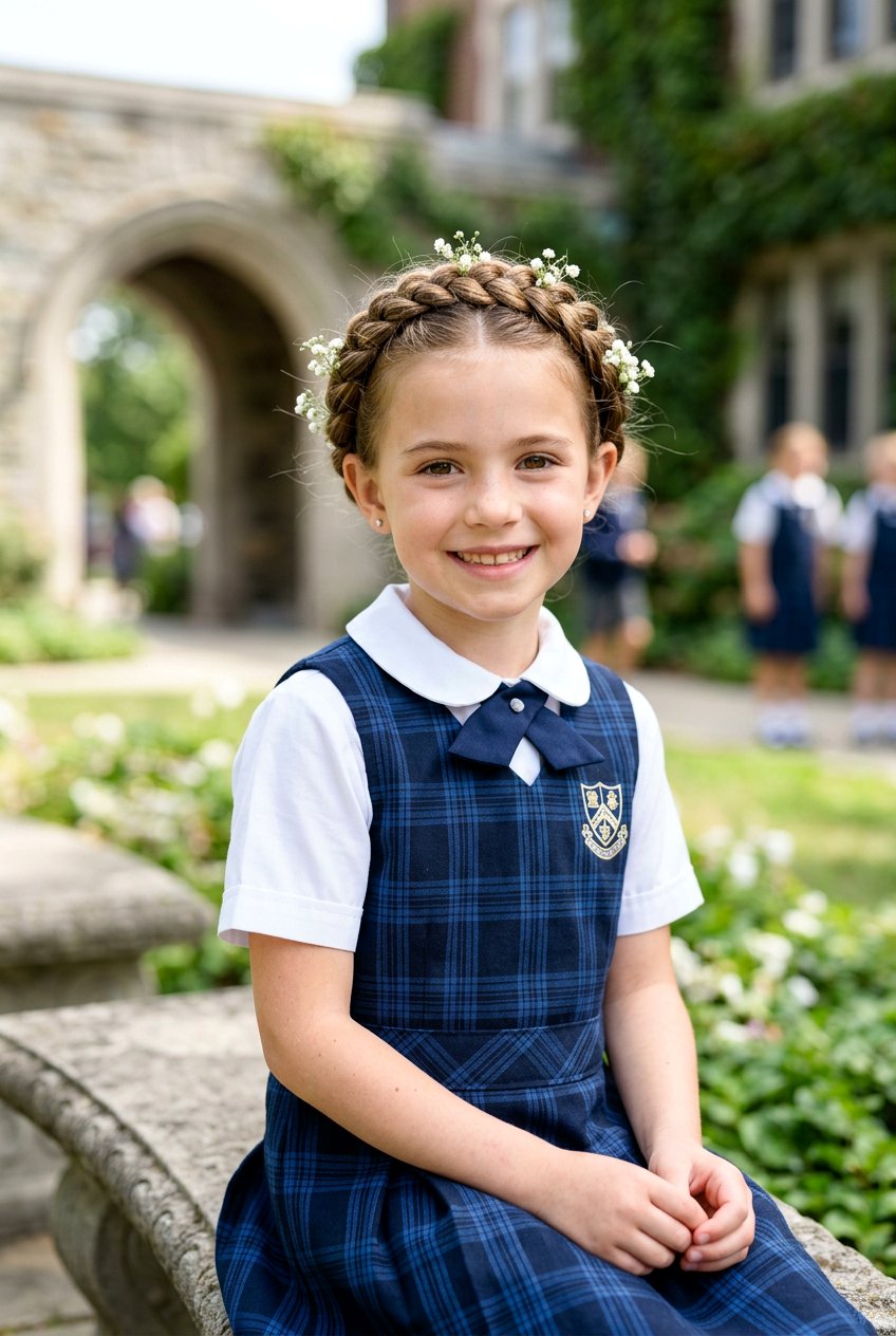 Crown Dutch Braid - 20 neat school hairstyle for little girls - 20 neat school hairstyle for little girls