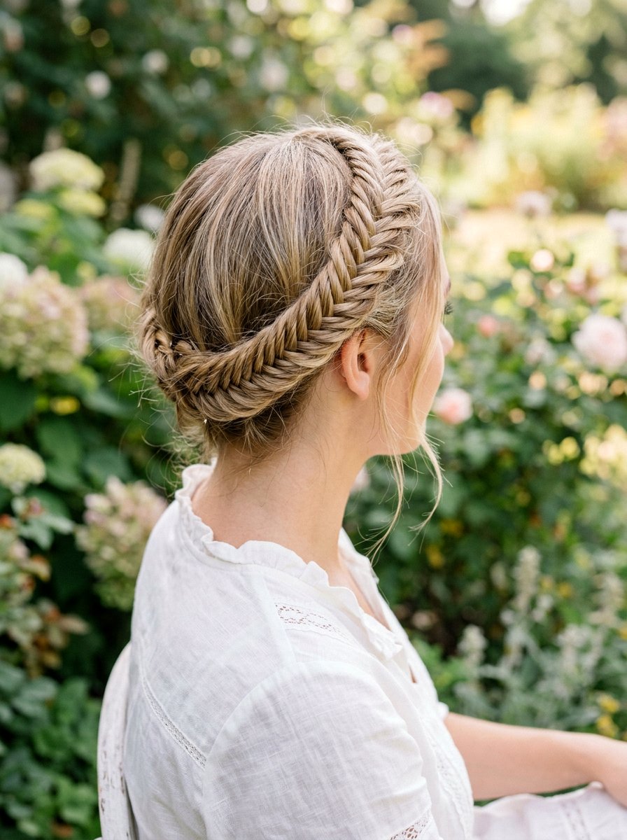 Crown Fishtail Braid - 20 fishtail braid hairstyle for long hair - 20 fishtail braid hairstyle for long hair