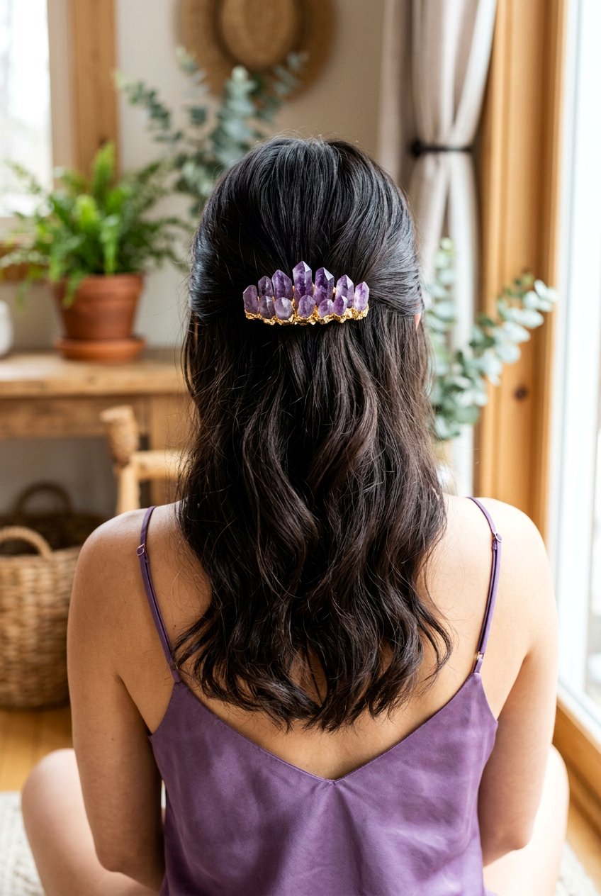 Crystal Barrette Half Up - 20 barrette half up hairstyle - 20 barrette half up hairstyle