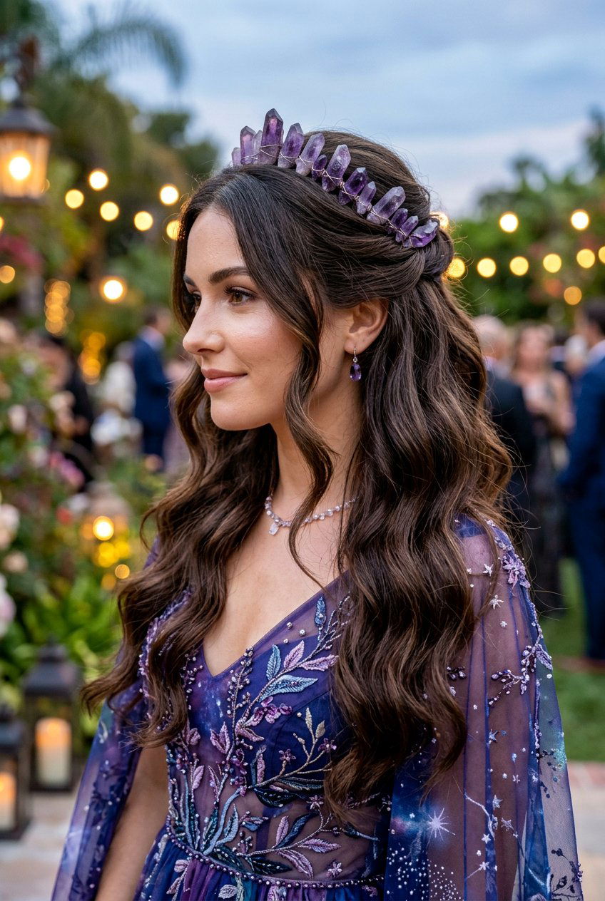 Crystal Point Half Up - 20 fairycore half up hairstyle - 20 fairycore half up hairstyle