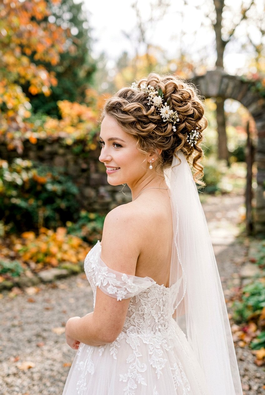 Curled Bridal Updo For Fine Hair - 20 bridal hairstyle for fine hair with extensions - 20 bridal hairstyle for fine hair with extensions