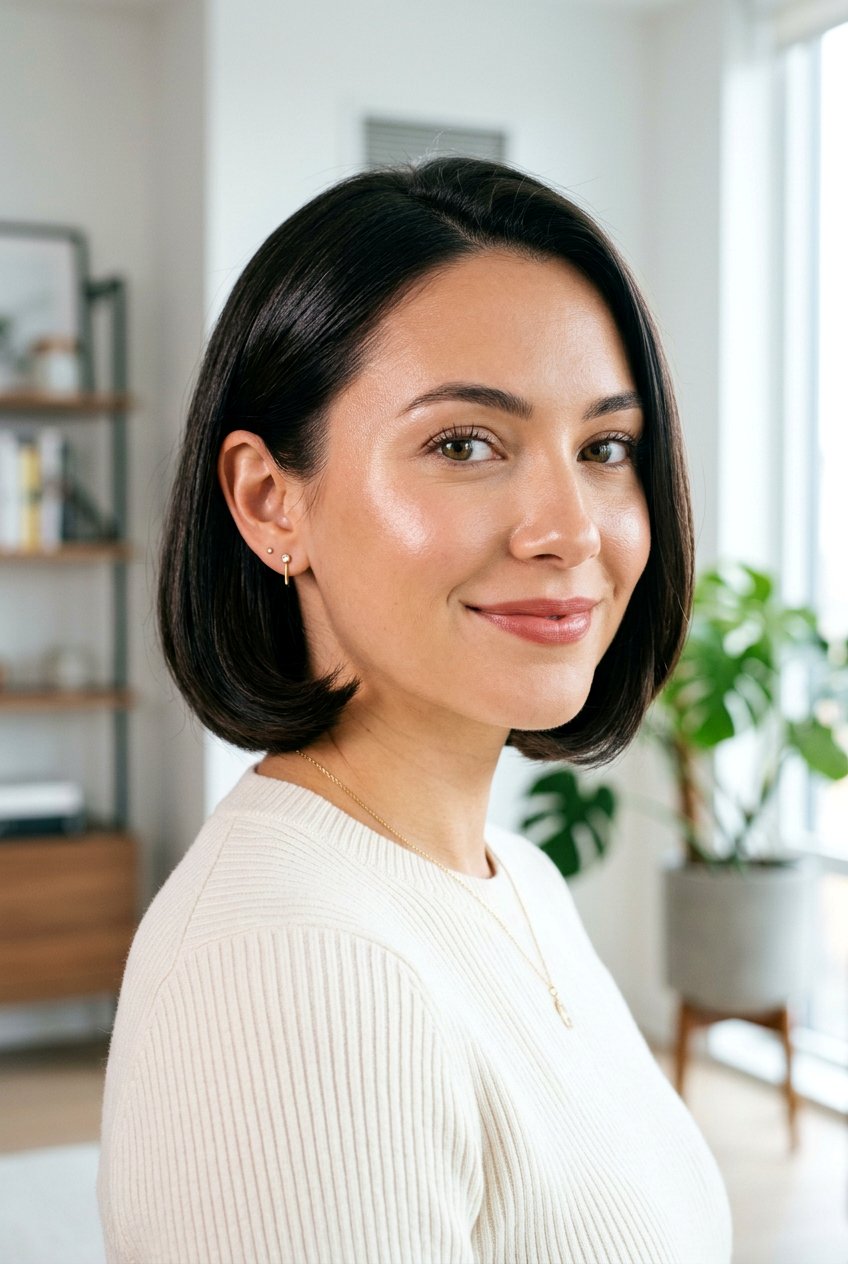 Curled Under Bob With Tucked Behind Ears - 20 curled under bob hairstyle - 20 curled under bob hairstyle