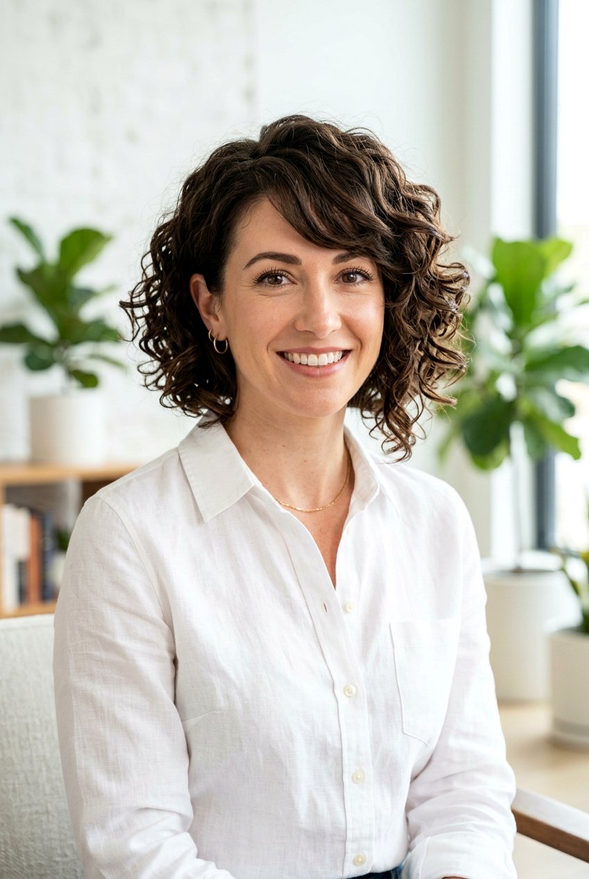 Curly A Line Bob With Side Bangs - 20 curly haircut with side bangs - 20 curly haircut with side bangs