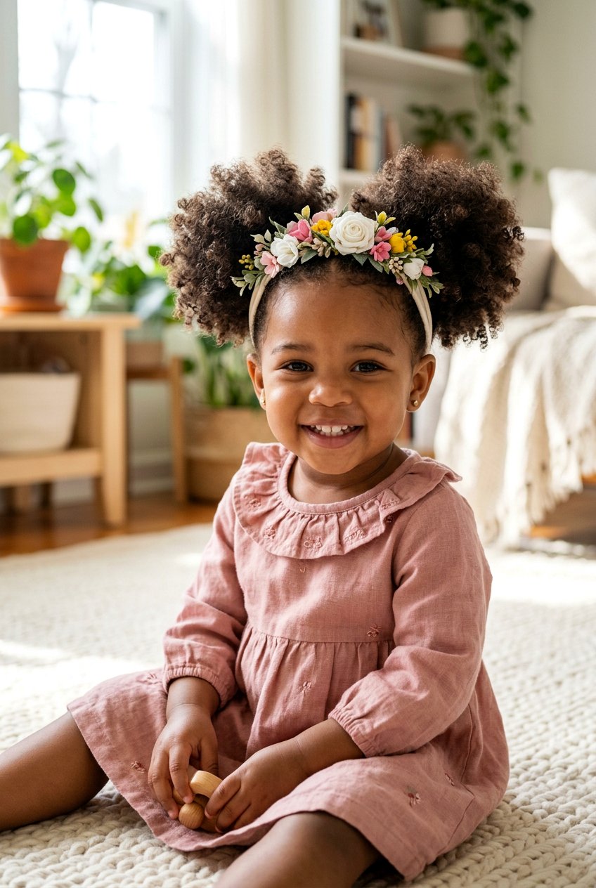 Curly Afro Puffs - 20 toddler girl hairstyles - 20 toddler girl hairstyles