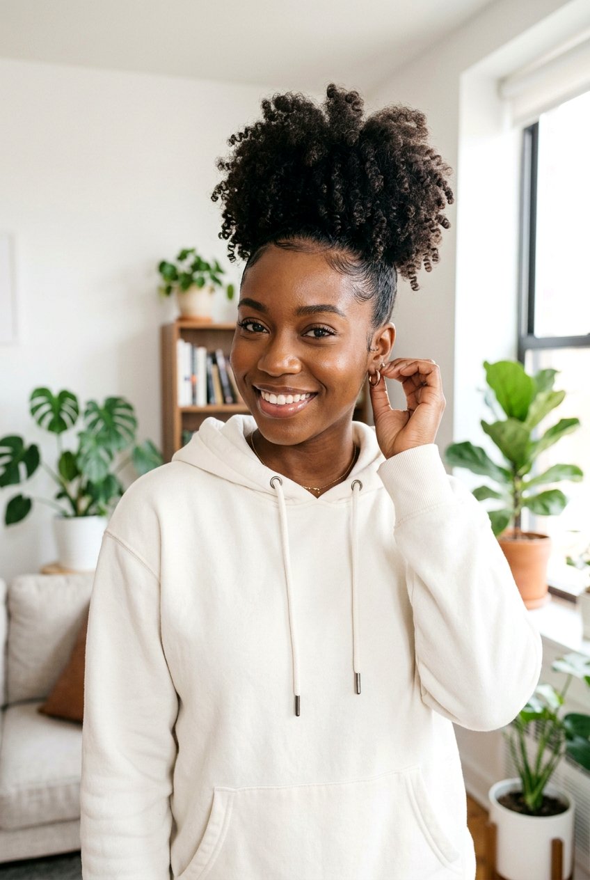 Curly Air Dry Protective Puff - 20 air dry hairstyles for curly hair - 20 air dry hairstyles for curly hair