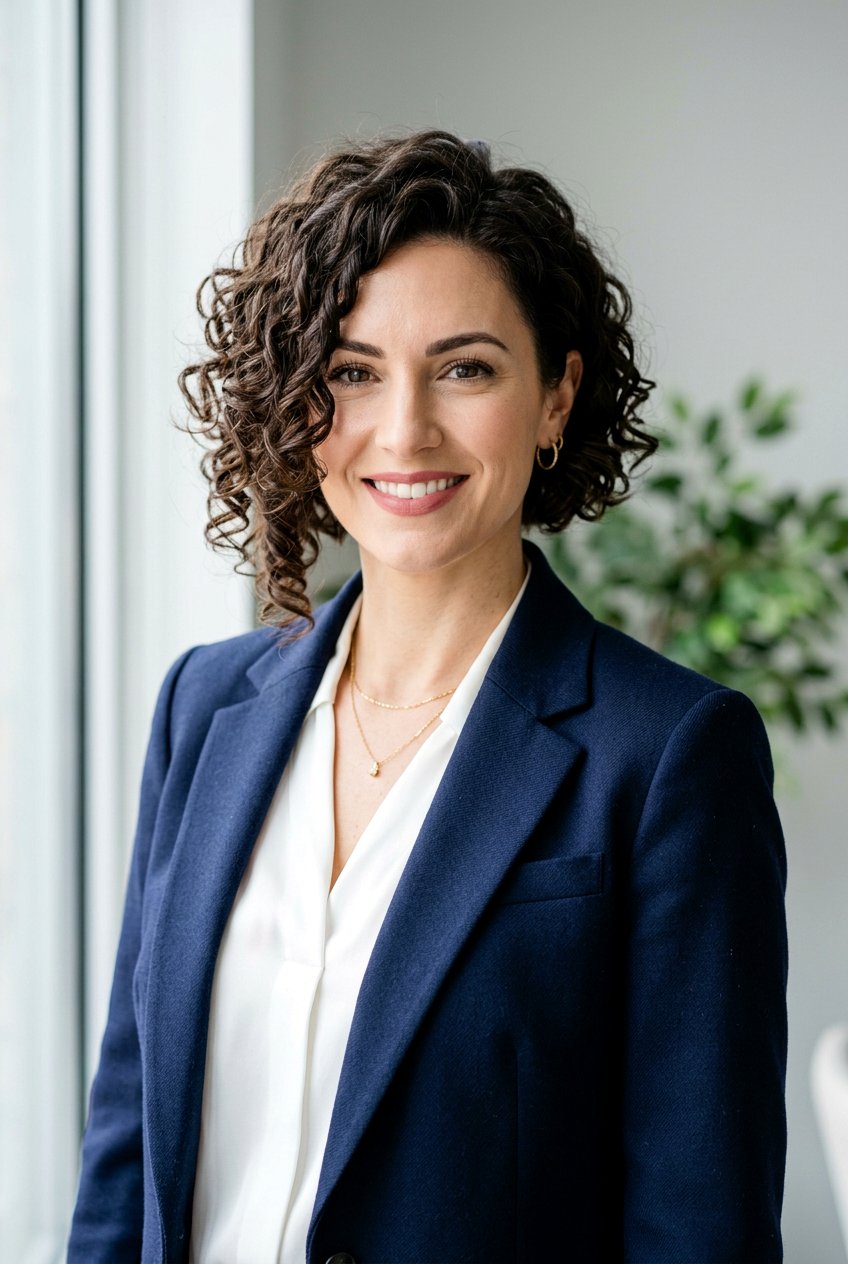 Curly Asymmetrical Bob with Face Framing - 20 curly cut with face framing pieces - 20 curly cut with face framing pieces