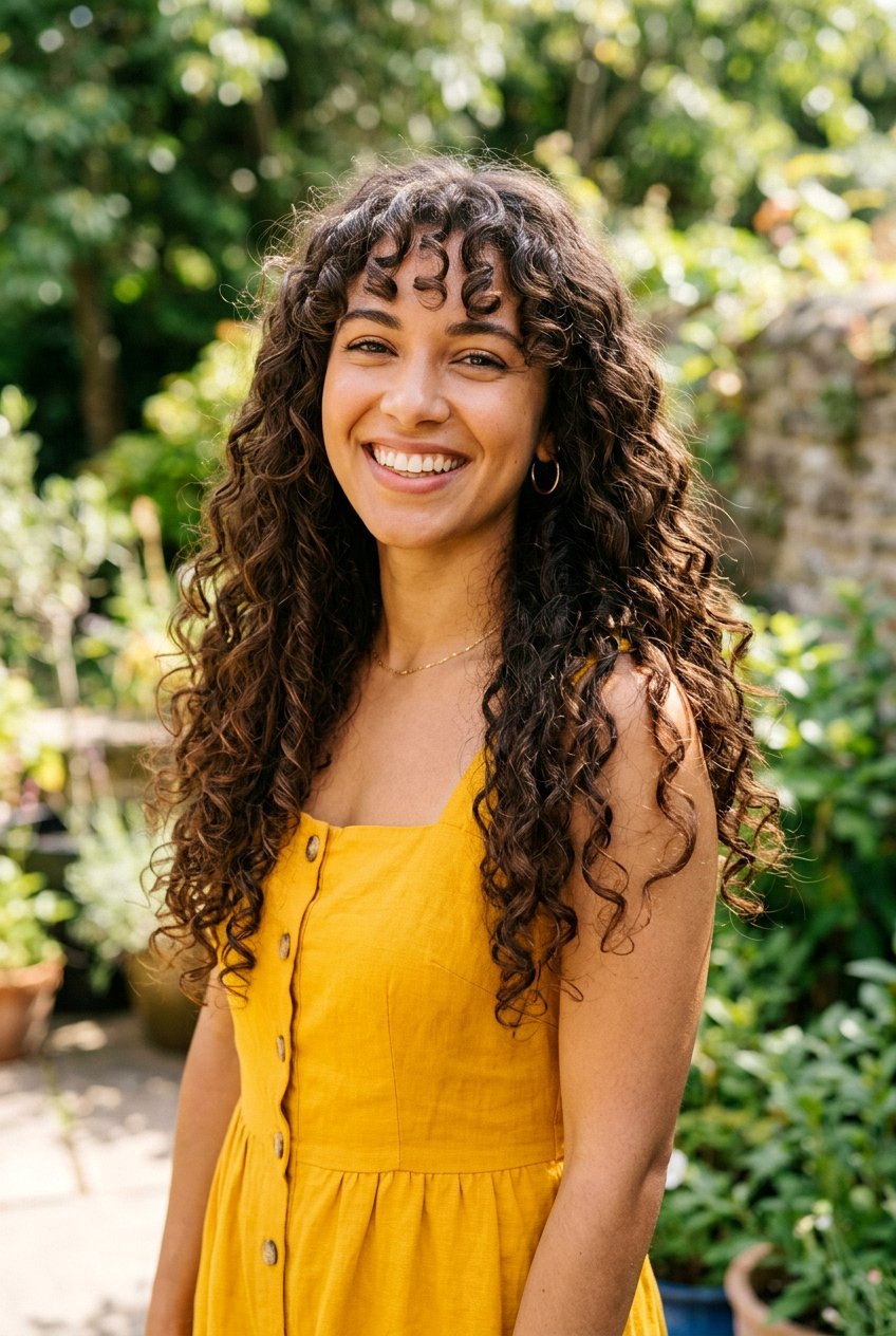 Curly Bangs Long Hair - 20 face framing bangs for long hair women - 20 face framing bangs for long hair women