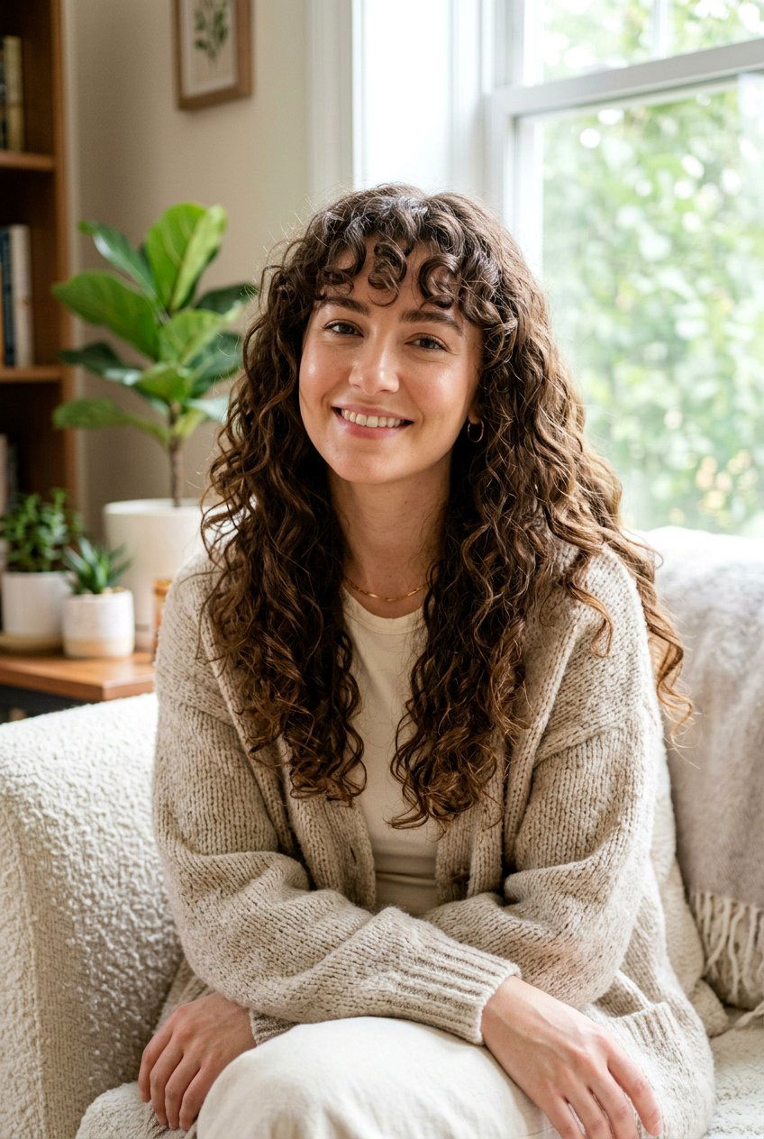 Curly Bangs With Long Hair - 20 best curly haircut ideas for women - 20 best curly haircut ideas for women