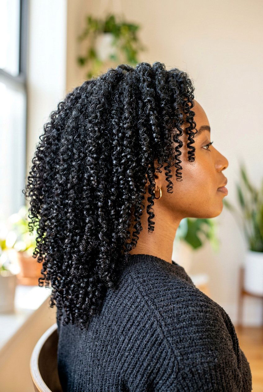 Curly Black Shine - 20 glossy black hair ideas - 20 glossy black hair ideas