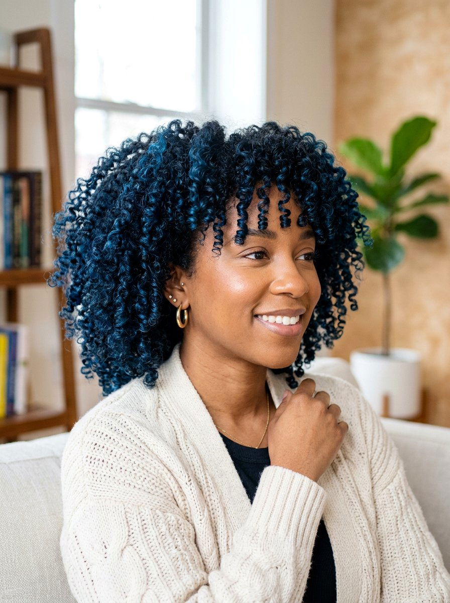 Curly Blue Black Hair Color - 20 winter blue black hair color - 20 winter blue black hair color