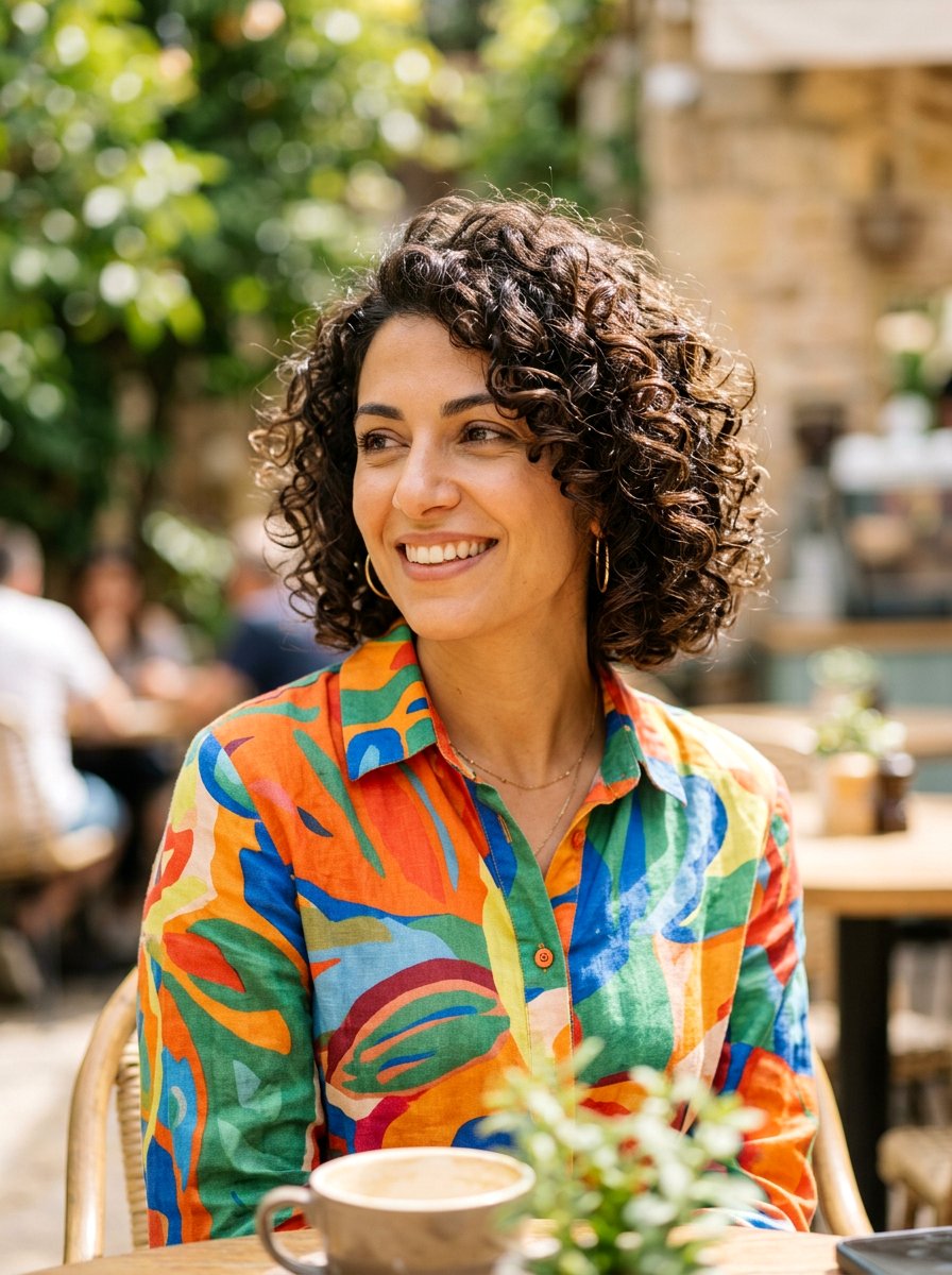 Curly Bob Haircut - 20 flattering haircut for pear face women - 20 flattering haircut for pear face women