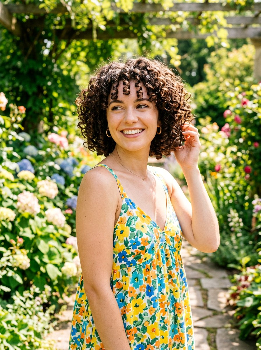 Curly Bob Haircut - 20 haircut to fix uneven bob line - 20 haircut to fix uneven bob line