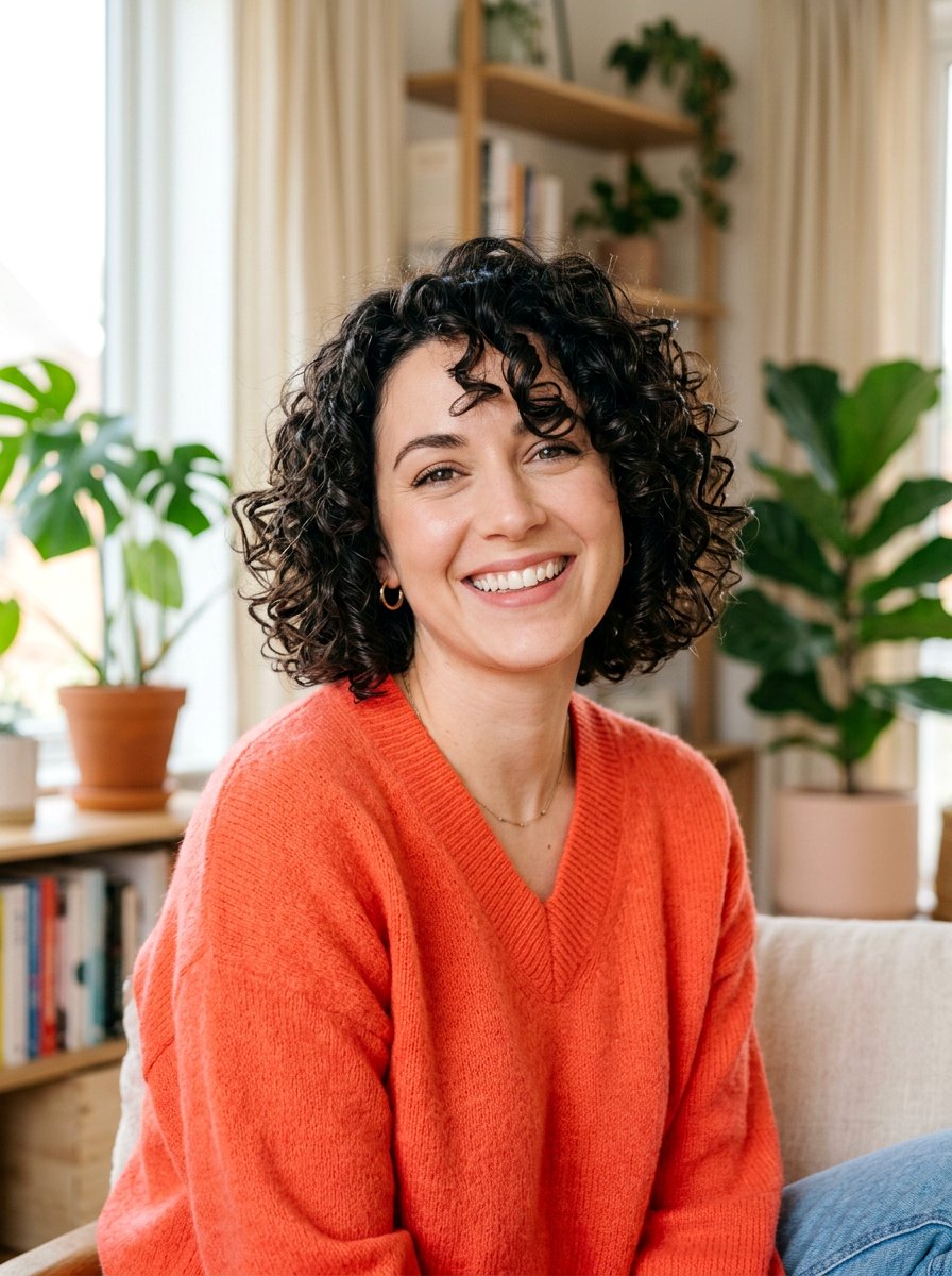 Curly Bob Haircut - 20 hairstyle to balance broad shoulders women - 20 hairstyle to balance broad shoulders women