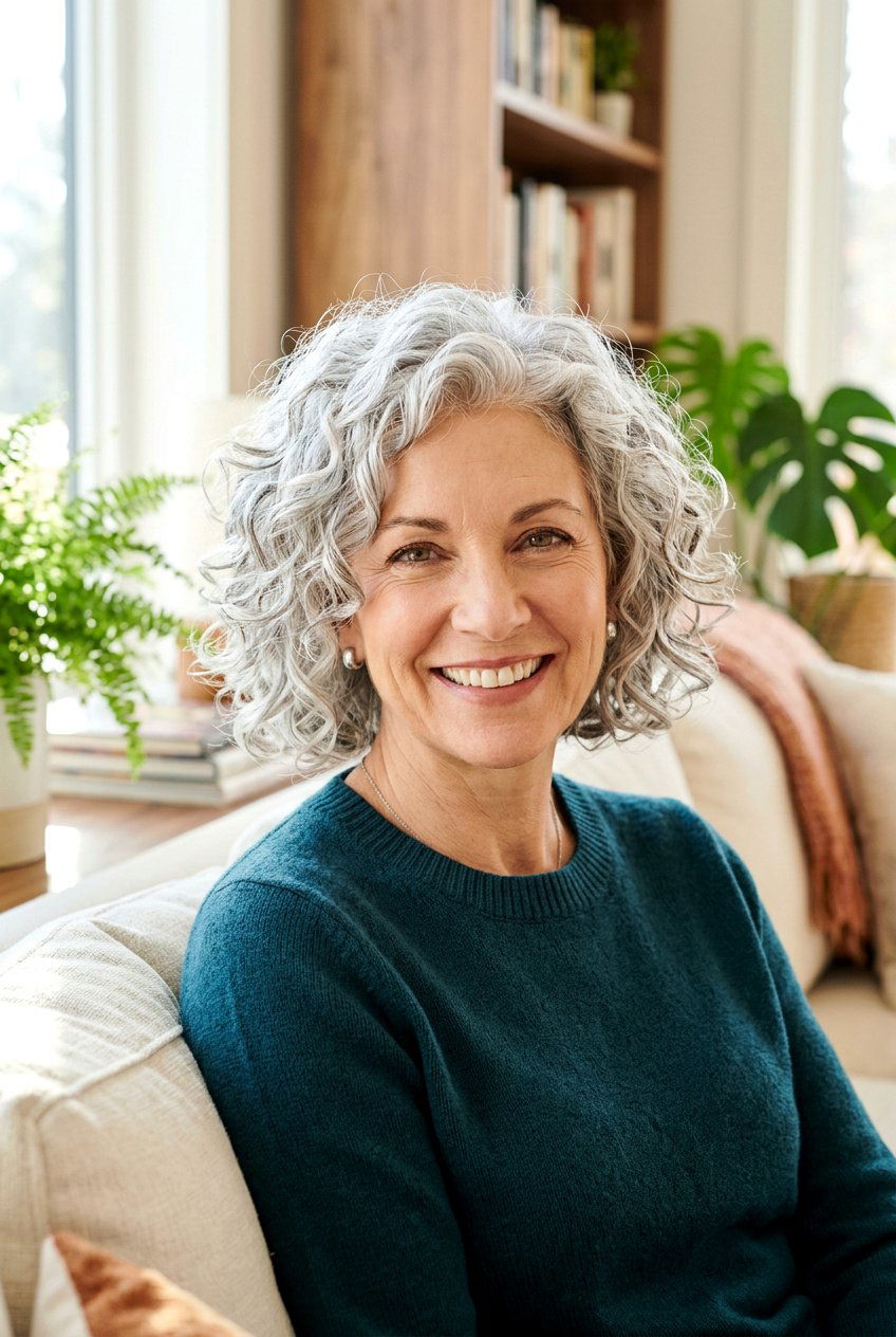 Curly Bob Haircut - 20 best haircuts for women over 50 - 20 best haircuts for women over 50