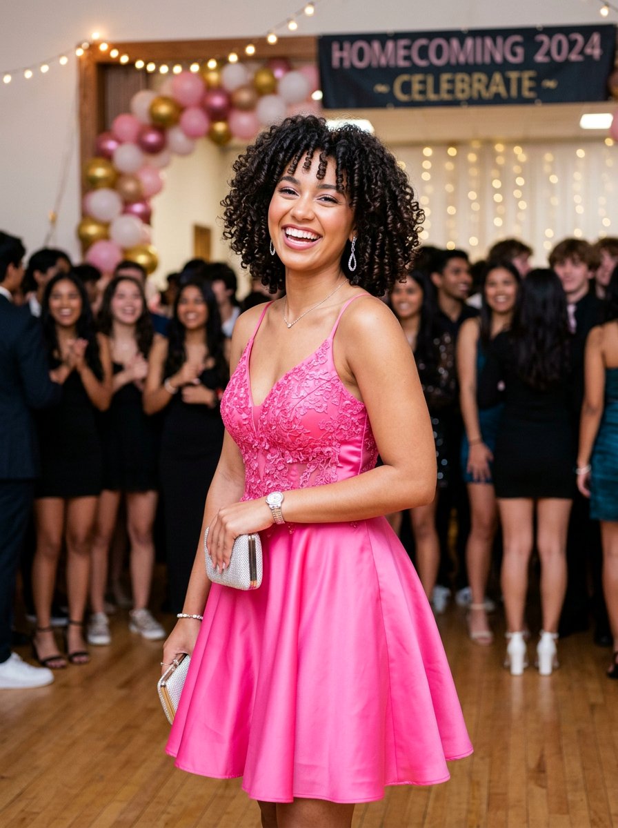 Curly Bob Homecoming - 20 school dance hairstyles for short hair - 20 school dance hairstyles for short hair