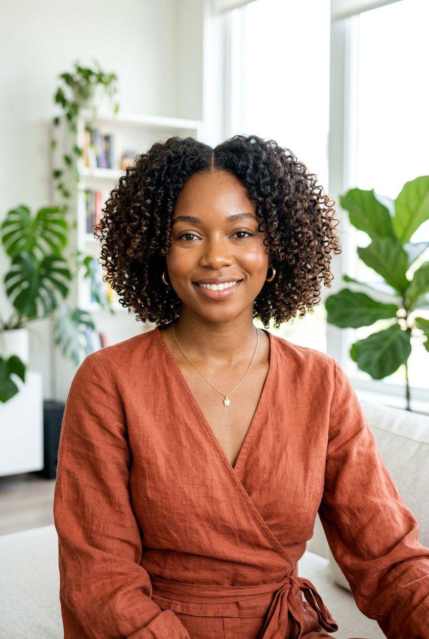 Curly Bob With Center Part - 20 clean professional bob with center part - 20 clean professional bob with center part