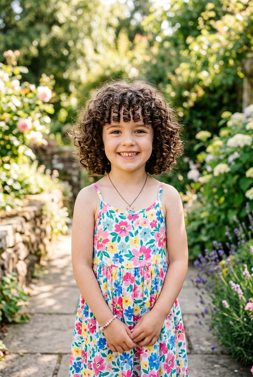 Curly Bob With Curly Bangs - 20 little girls haircut ideas with bangs - 20 little girls haircut ideas with bangs