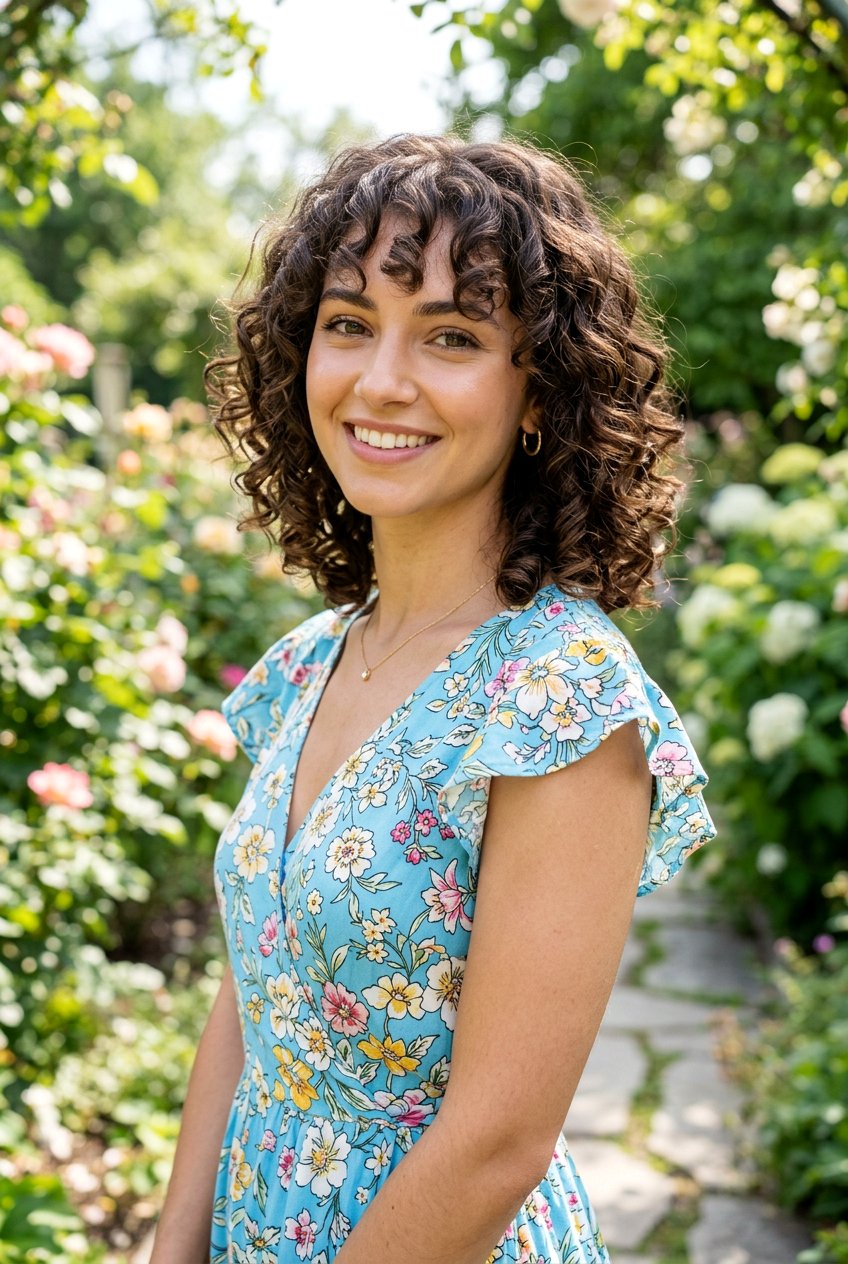 Curly Bob With Curtain Bangs - 20 curtain bangs with bob for mature women - 20 curtain bangs with bob for mature women