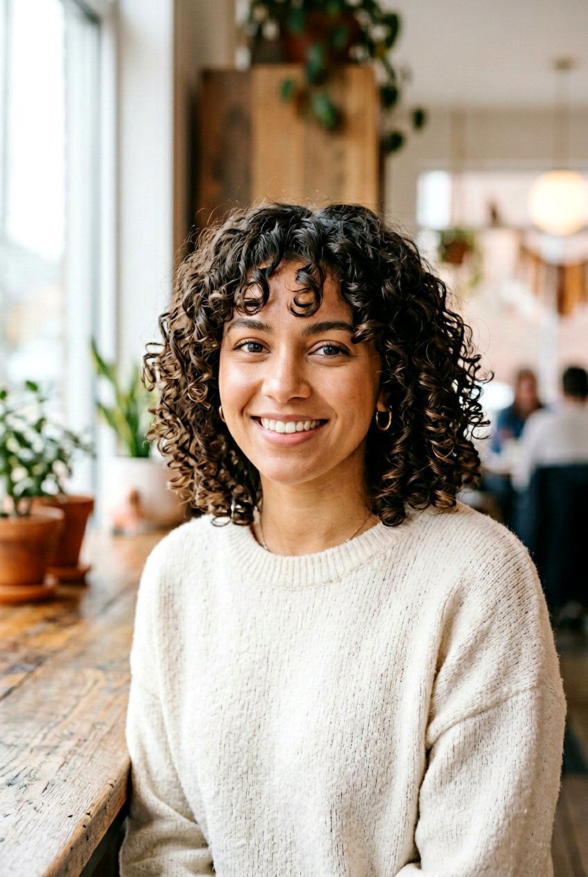 Curly Bob With Curtain Bangs - 20 bob with curtain bangs - 20 bob with curtain bangs