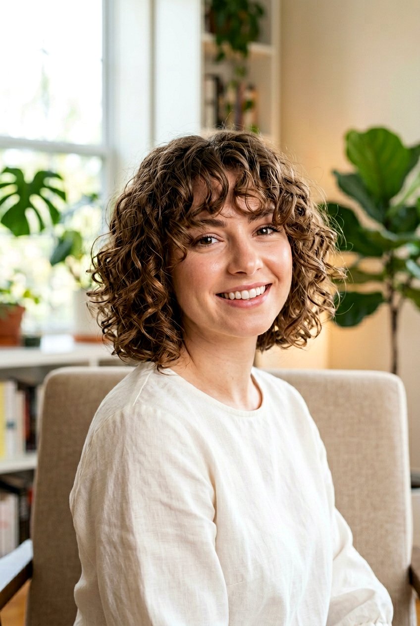 Curly Bob With Curtain Bangs For Fine Curls - 20 curly bob for fine curly hair - 20 curly bob for fine curly hair