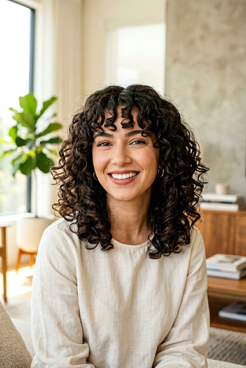 Curly Bob With Curtain Bangs For Thick Hair - 20 curly bob for thick curly hair - 20 curly bob for thick curly hair
