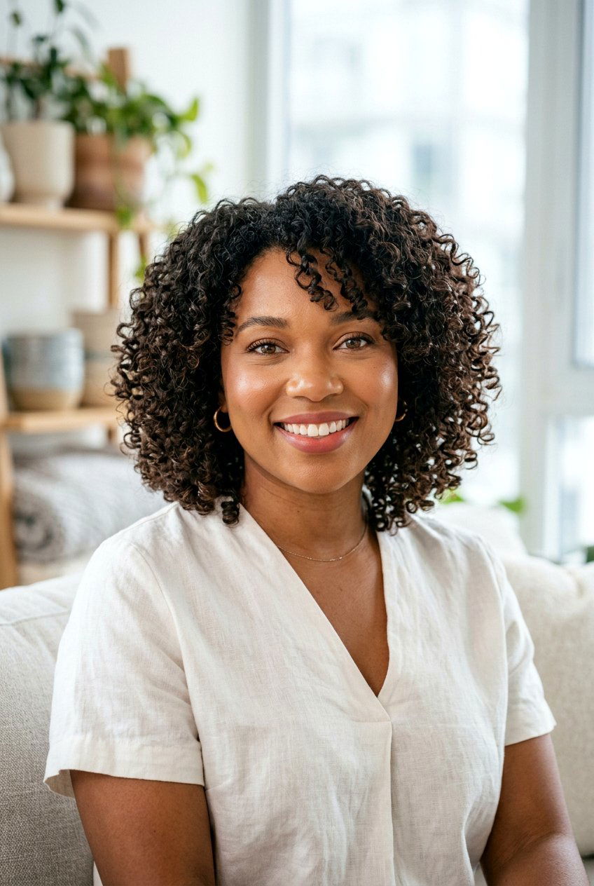 Curly Bob With Face Framing Layers For Round Face - 20 curly bob for round face women - 20 curly bob for round face women