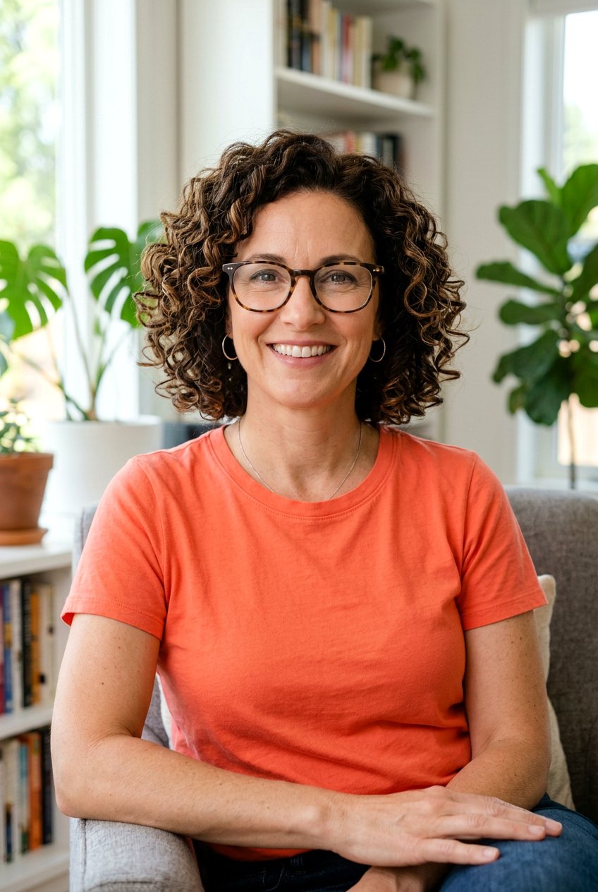 Curly Bob With Glasses - 20 hairstyles for women with glasses over 40 - 20 hairstyles for women with glasses over 40