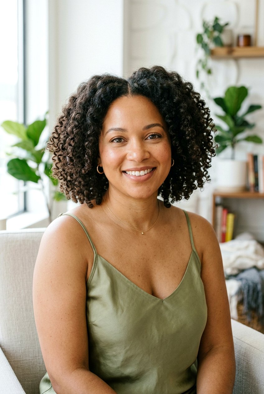 Curly Bob With Middle Part For Round Face - 20 curly bob for round face women - 20 curly bob for round face women