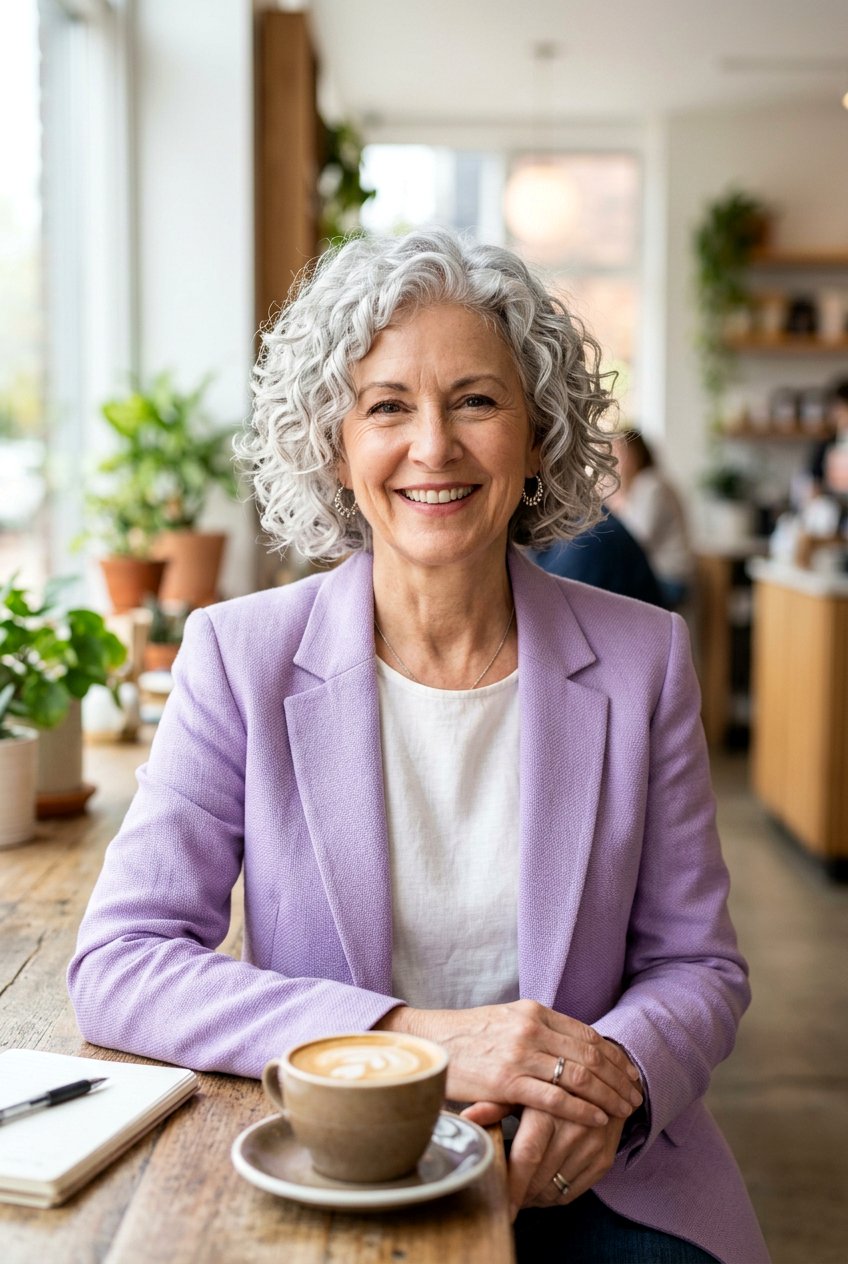 Curly Bob With Natural Texture - 20 business casual bob for mature women - 20 business casual bob for mature women