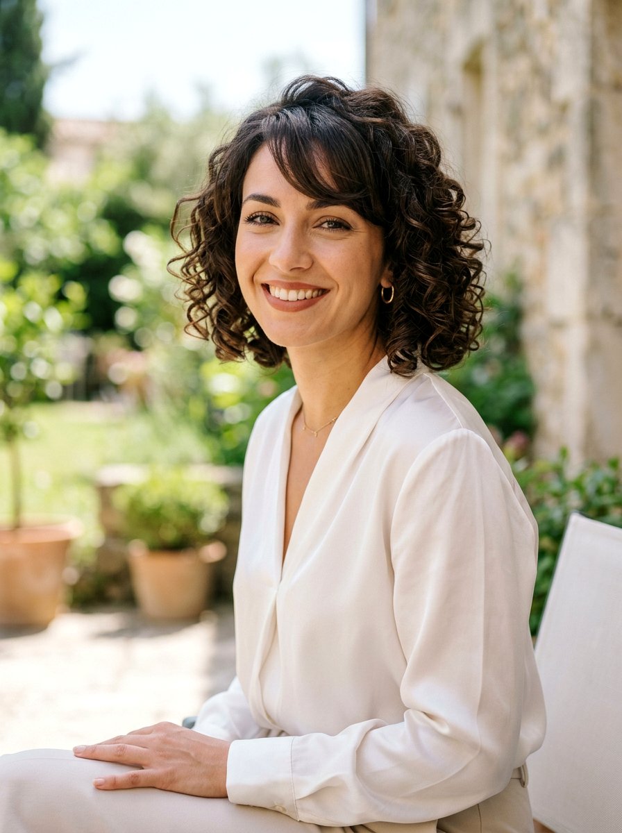 Curly Bob With Side Bangs - 20 date night hairstyle for curly hair women - 20 date night hairstyle for curly hair women